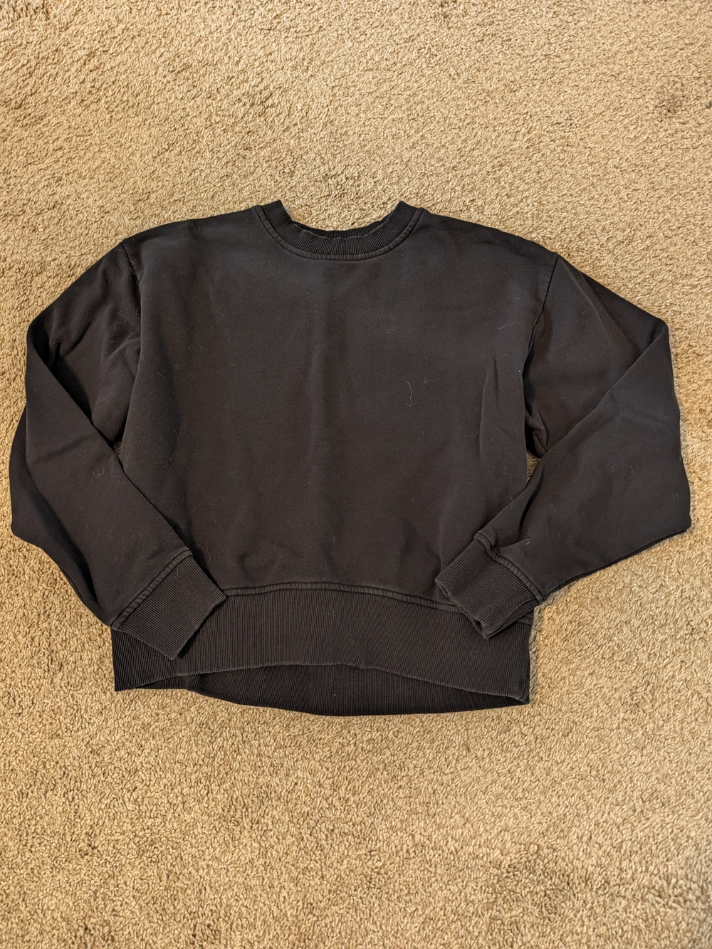 Zella Women's Black Crewneck Pullover Sweatshirt